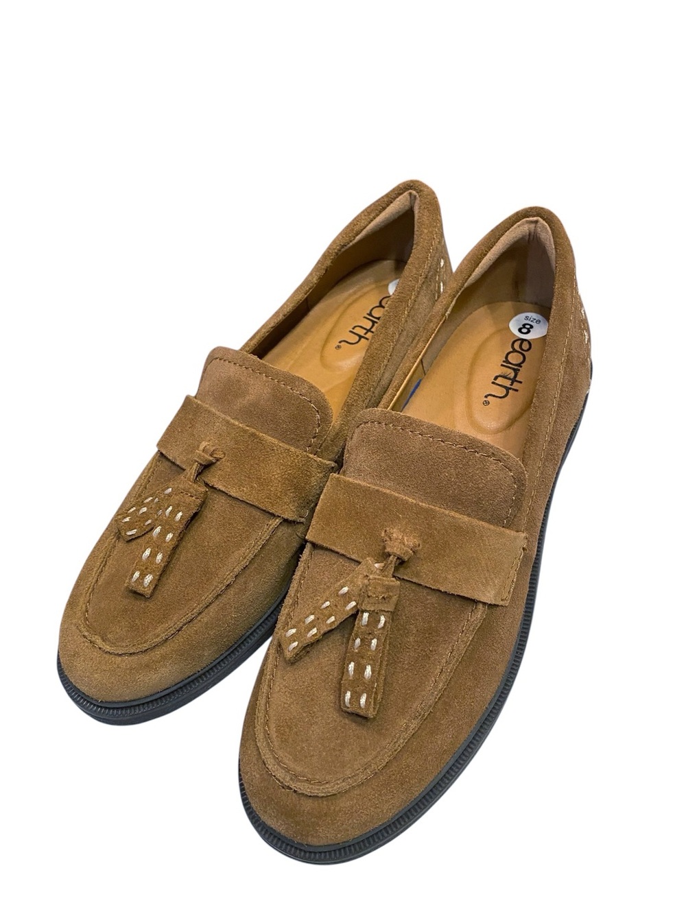 Earth Deeana Suede Leather Brown Loafer New Size 8